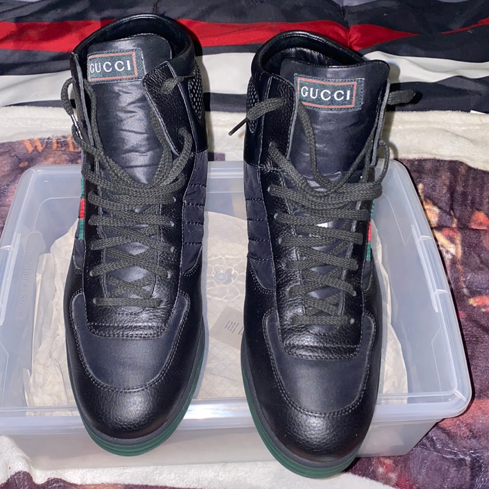 Gucci men’s high top sneaker Black